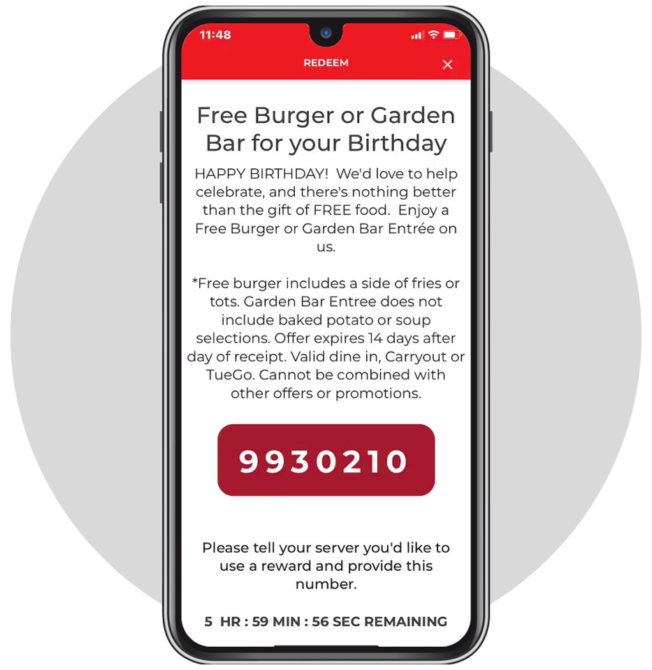 Rewards Ruby Tuesday