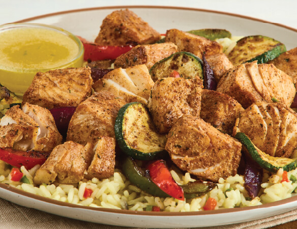 NEW Deconstructed Mahi Kabobs