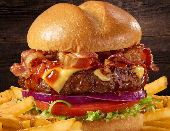 Bacon Cheeseburger
Choice of french fries or tots