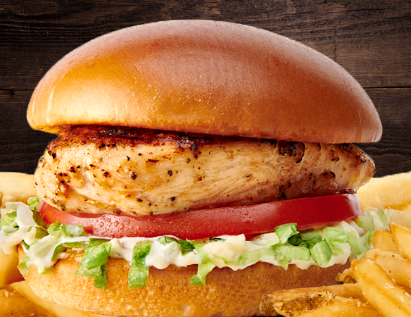 Grilled Chicken Sandwich
Choice of french fries or tots